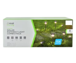Yard Stake, Spotlight & Disc Light 8-Piece LED Solar Pathway Marker Set -Outdoor Decor Sales 810594034 P0 1