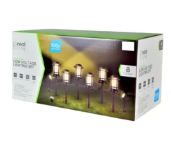 Low Voltage 8-Piece LED Photocell Pathway Marker & Spotlight Set -Outdoor Decor Sales 810594035 P0 1