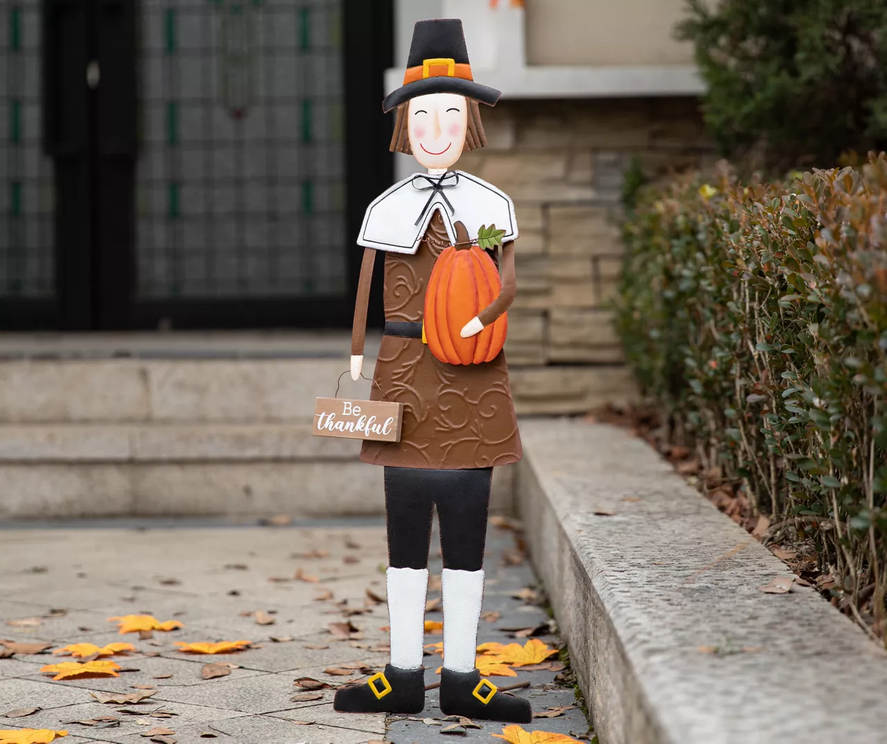 36" Pilgrim Man Metal Yard Stake 4 36" Pilgrim Man Metal Yard Stake - Image 2