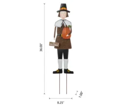 36" Pilgrim Man Metal Yard Stake 13 36" Pilgrim Man Metal Yard Stake -Outdoor Decor Sales 810596300 6