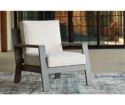 Tropicava Wood Look & Metal Cushioned Patio Lounge Chair -Outdoor Decor Sales 810599414 2