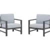 Fynnegan Gray Wood Cushioned Patio Lounge Chairs, 2-Pack -Outdoor Decor Sales 810599421 6