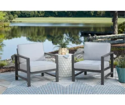 Fynnegan Gray Wood Cushioned Patio Lounge Chairs, 2-Pack -Outdoor Decor Sales 810599421 7