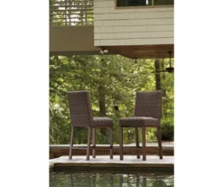 44.6" Paradise Trail All-Weather Wicker Patio Bar Stools, 2-Pack -Outdoor Decor Sales 810599432 6