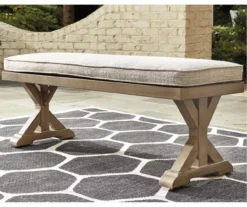 Beachcroft Wood Look Cushioned Patio Dining Bench -Outdoor Decor Sales 810599435 1
