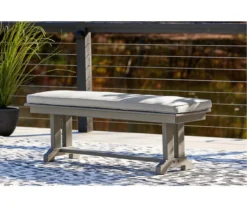 Visola Wood Look Cushioned Patio Bench -Outdoor Decor Sales 810599439 2