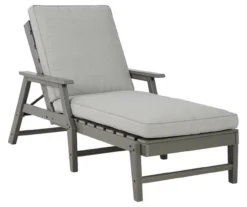 Visola Wood Look Cushioned Patio Chaise Lounge