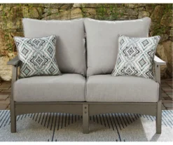 Visola Wood Look Cushioned Patio Loveseat -Outdoor Decor Sales 810599445 1