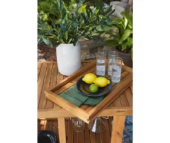Kailani Honey Rolling Patio Serving Cart -Outdoor Decor Sales 810599454 10