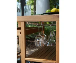 Kailani Honey Rolling Patio Serving Cart -Outdoor Decor Sales 810599454 11
