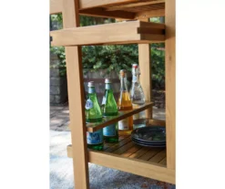 Kailani Honey Rolling Patio Serving Cart -Outdoor Decor Sales 810599454 6