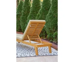 Byron Bay Wood Cushioned Patio Chaise Lounge -Outdoor Decor Sales 810599470 3