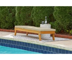 Byron Bay Wood Cushioned Patio Chaise Lounge -Outdoor Decor Sales 810599470 6