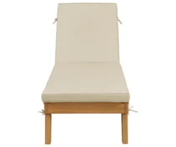 Byron Bay Wood Cushioned Patio Chaise Lounge