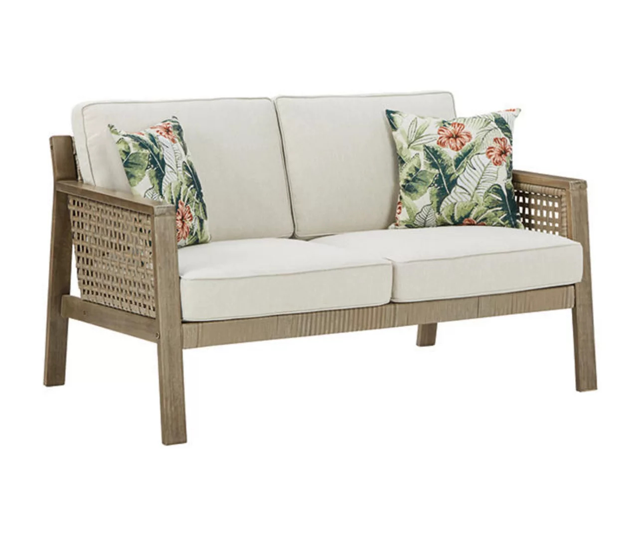 Barn Cove Wood Cushioned Patio Loveseat 4 Barn Cove Wood Cushioned Patio Loveseat - Image 2