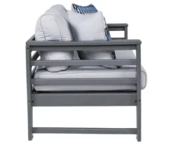 Amora Wood Look Cushioned Patio Loveseat -Outdoor Decor Sales 810599485 4