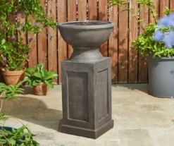 Faux Granite Pedestal LED Water Fountain -Outdoor Decor Sales 810607350 A0 2