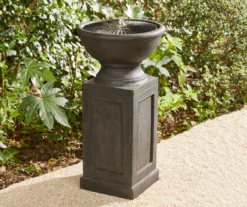 Faux Granite Pedestal LED Water Fountain -Outdoor Decor Sales 810607350 A0 3