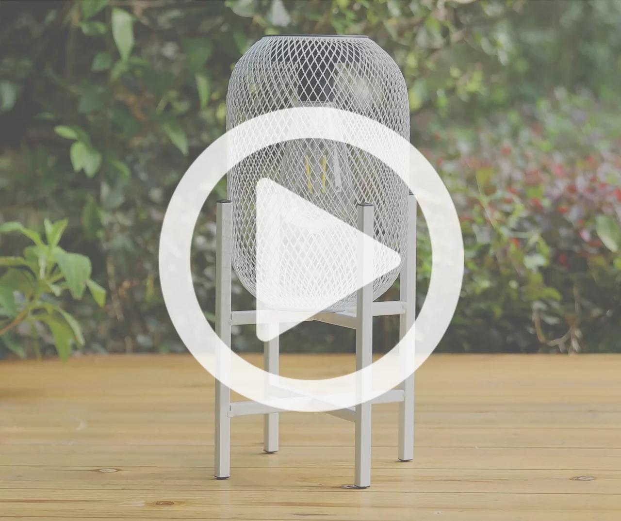 14.2" White Mesh Metal LED Solar Lanterns, 2-Pack 9 14.2" White Mesh Metal LED Solar Lanterns, 2-Pack - Image 7