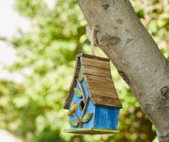 Blue Bird & Leaves Wood Birdhouse 12 Blue Bird & Leaves Wood Birdhouse -Outdoor Decor Sales 810607521 A0 3