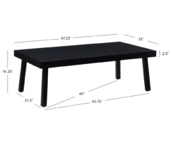 Marcy Black Metal Patio Coffee Table -Outdoor Decor Sales 810607954 A8 7