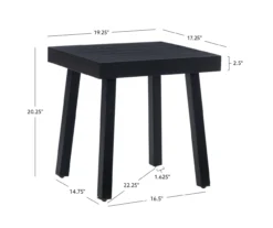 Marcy Black Metal Patio Side Table -Outdoor Decor Sales 810607955 A8 7