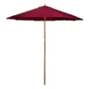 Northlight 8.5' Burgundy Market Wood Patio Umbrella -Outdoor Decor Sales 810612669 A0 1 1