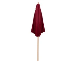 Northlight 8.5' Burgundy Market Wood Patio Umbrella -Outdoor Decor Sales 810612669 A0 4 1