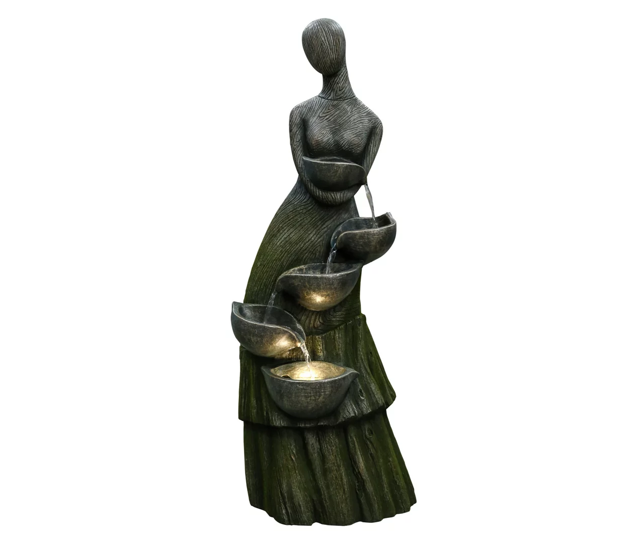 Northlight Faceless Woman 5-Tier LED Water Fountain 3 Northlight Faceless Woman 5-Tier LED Water Fountain