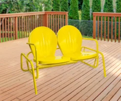 Northlight Retro Tulip Metal Patio Glider Loveseat -Outdoor Decor Sales 810612954 A0 2