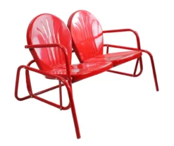 Northlight Retro Tulip Metal Patio Glider Loveseat -Outdoor Decor Sales 810612957 A0 3