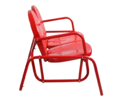 Northlight Retro Tulip Metal Patio Glider Loveseat -Outdoor Decor Sales 810612957 A0 4