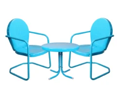 Northlight Retro Tulip 3-Piece Metal Patio Chair & Table Set