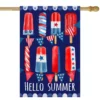28" X 40" Hello Summer Patriotic Popsicle Garden Flag -Outdoor Decor Sales 810616709 A0 1