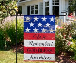12.5" X 18" We Remember God Bless America Patriotic Garden Flag -Outdoor Decor Sales 810616711 A0 3
