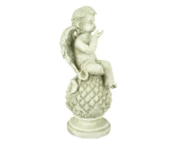 18" Cherub Sitting On Finial Statue -Outdoor Decor Sales 810616743 A0 3