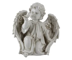 10" Angel With Bird Statue