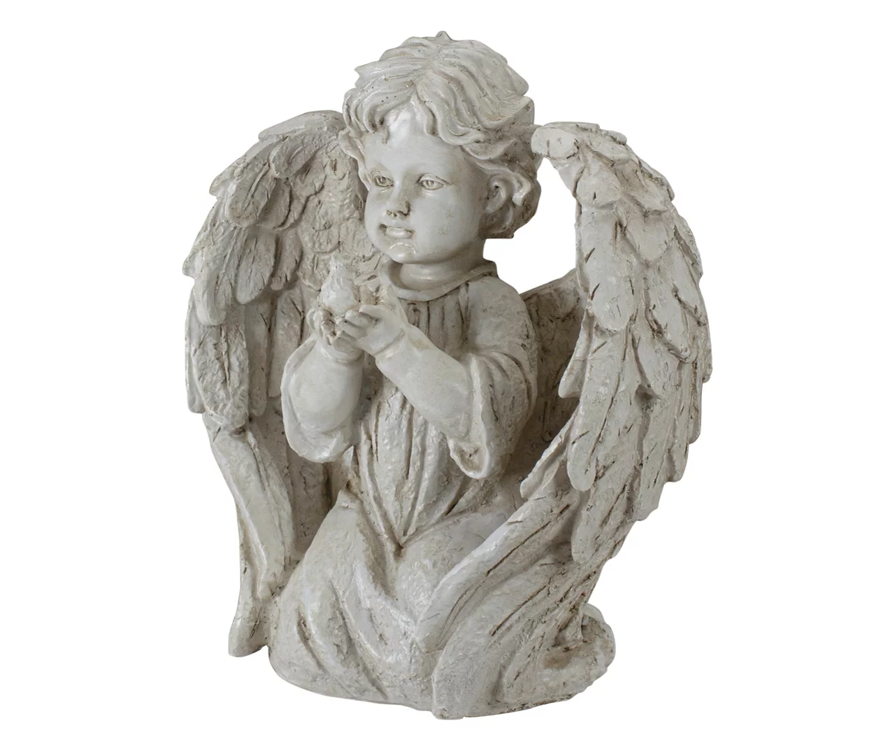 10" Kneeling Angel With Dove Statue 7 10" Kneeling Angel With Dove Statue - Image 5
