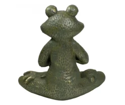 14" Gold Verdigris Yoga Frog Statue -Outdoor Decor Sales 810616814 A0 4