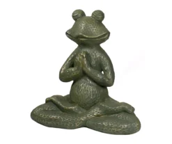 14" Gold Verdigris Yoga Frog Statue -Outdoor Decor Sales 810616814 A0 5