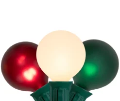 Northlight Frosted Red, White & Green Globe Light Set, 10-Lights