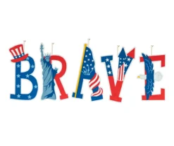"Brave" Patriotic Icons 5-Piece Yard Stake Set -Outdoor Decor Sales 810649693 A0 7