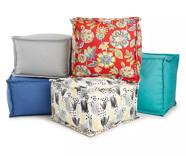 Jordan Manufacturing 25" Rectangular Outdoor Pouf 3 Jordan Manufacturing 25" Rectangular Outdoor Pouf